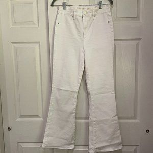 American Eagle White High Waist Flare Jeans
